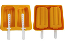 Two vertical ice hockey molds