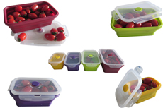 4-piece rectangular folding lunch box