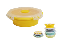 Silicone round folding lunch box