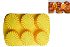 Folded 6-hole sunflower baking tray