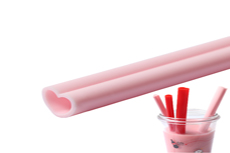 Large heart-shaped straight straw